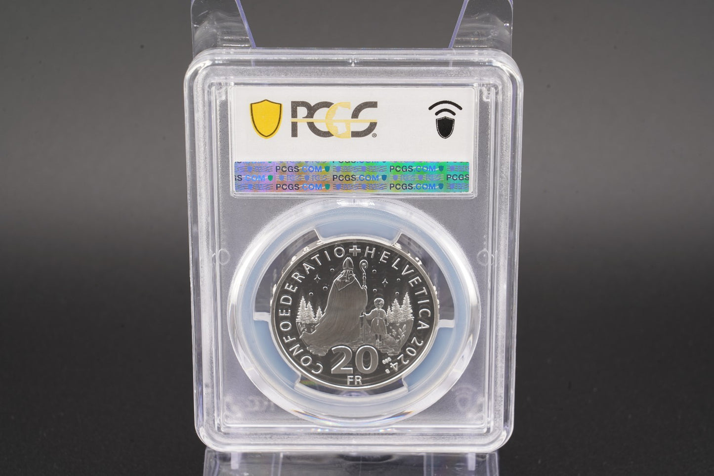 2024 Schweiz St. Nikolaus 20 Franken Silber PCGS MS70 Auflage 7.500
