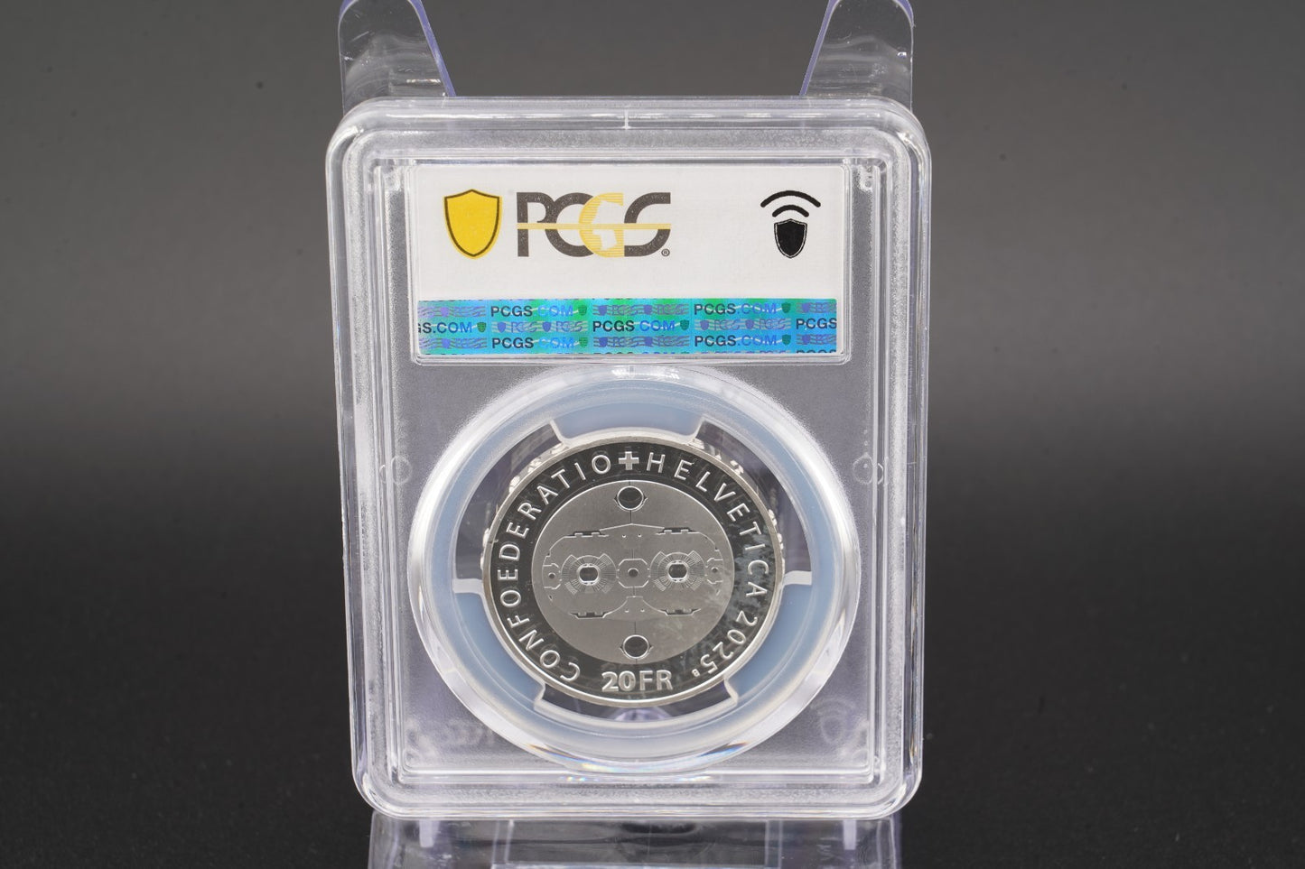 2025 Schweiz CERN 20 Franken Silber PCGS MS67 Auflage 7.500