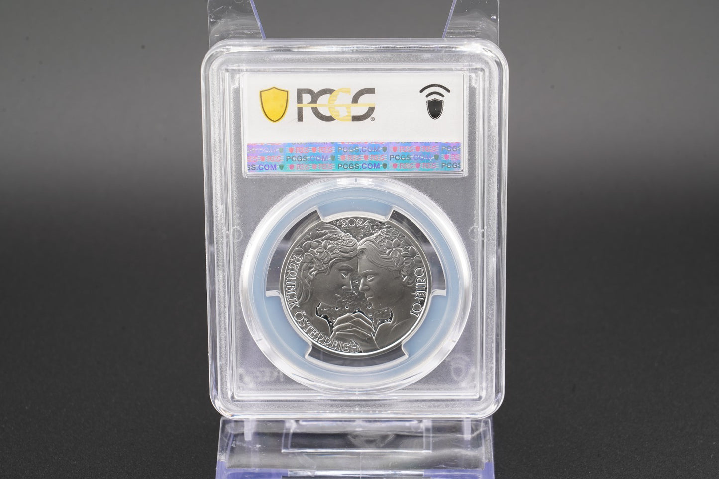 2024 Österreich Veilchen Sprache der Blumen 10 Euro Silber PCGS PR70DCAM Proof
