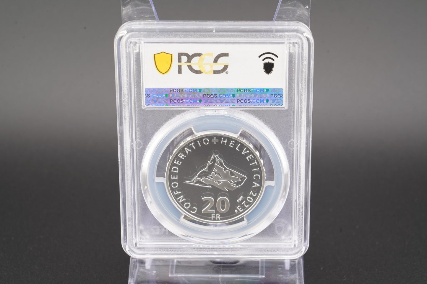 2023 Schweiz Luftseilbahn Klein Matterhorn 20 Franken Silber PCGS PR70DCAM