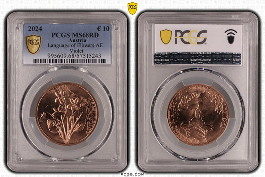 2025 Österreich Tanz dich frei - Grete Wiesenthal 5 Euro Kupfer PCGS MS67 RD