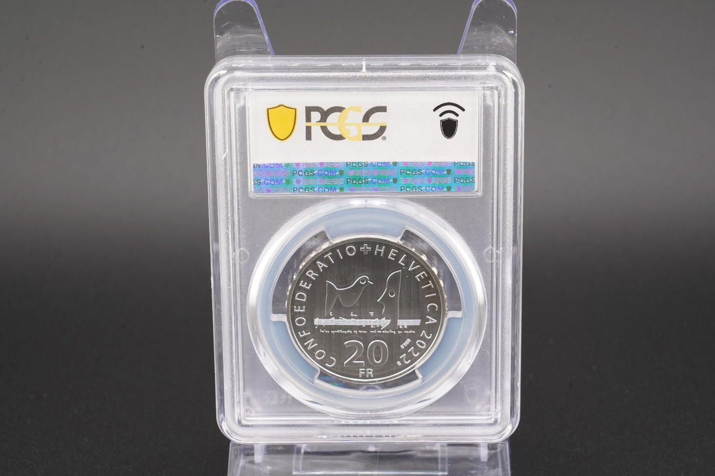 2022 Schweiz Mani Matter 1936-1972 20 Franken Silber PCGS MS70 Auflage 11.000
