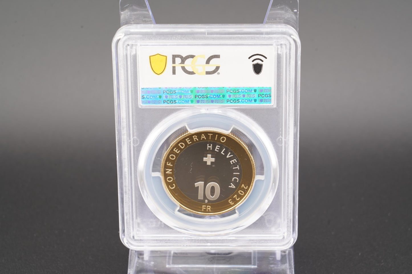 2023 Schweiz Rosenlaui Gletscher 10 Franken Bimetall PCGSPR69DCAM Auflage: 2.750