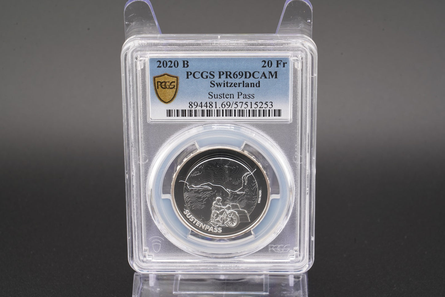 2020 Schweiz Sustenpass 20 Franken Silber PCGS PR69DCAM Proof Auflage 5.000