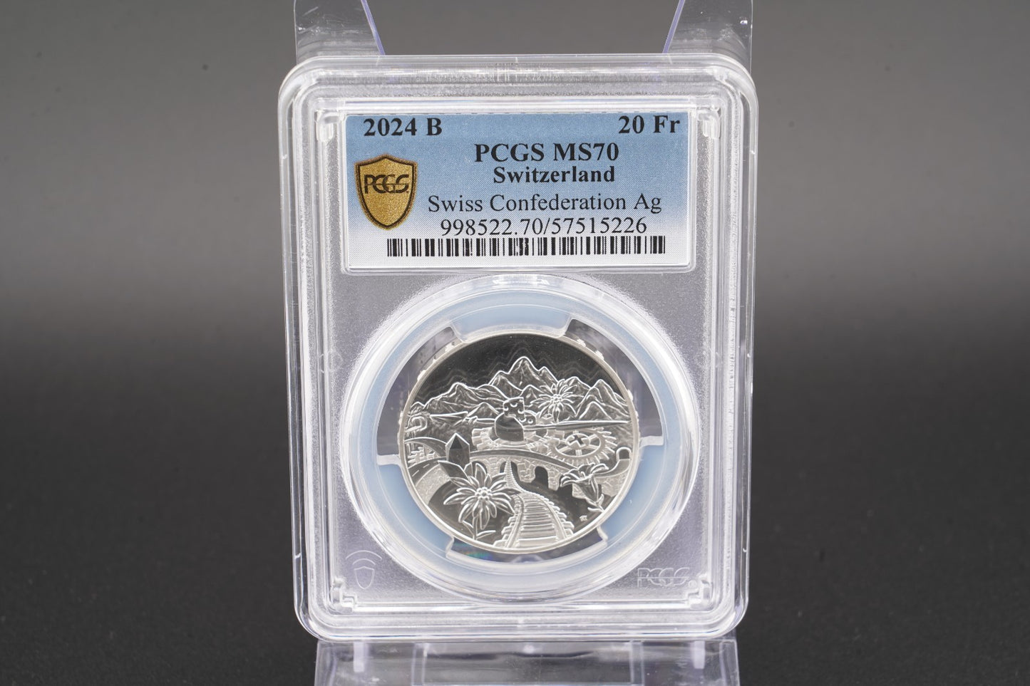 2024 Schweiz Die Schweiz - 20 Franken Silber PCGS MS70 Auflage 7.500 Perfekt