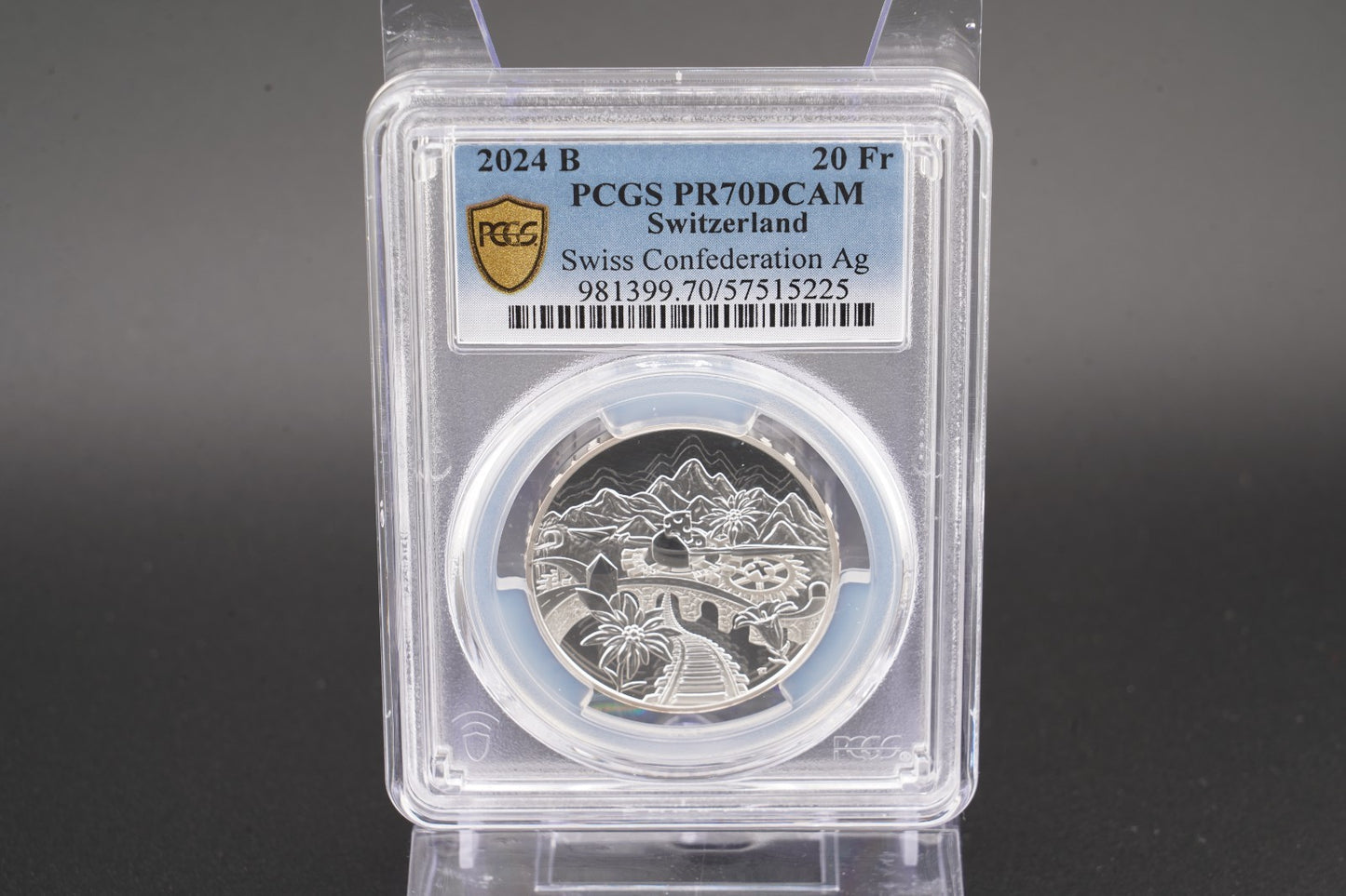 2024 Schweiz Die Schweiz 20 Franken Silber PCGS PR70DCAM Proof Auflage 5.000