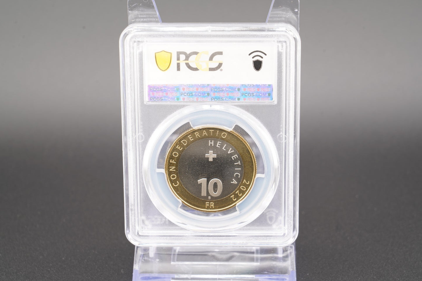 2022 Schweiz Morteratsch Gletscher 10 Franken Bimetall PCGS MS 68 Auflage 15.800