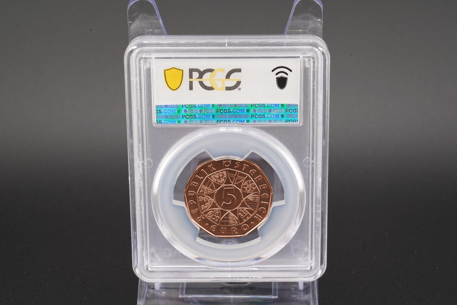 2024 Österreich Wir sind Weltmeister - 5 Euro Kupfer PCGS MS68 RD