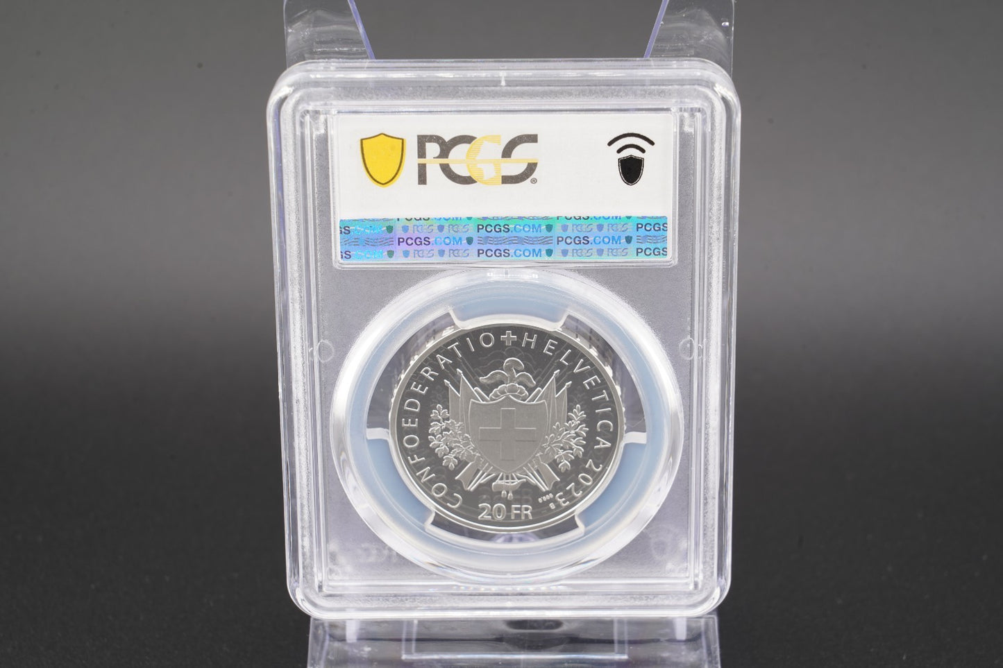 2023 Schweiz 200 Jahre Schiesssportverband 20 Franken Silber PCGS PR70DCAM