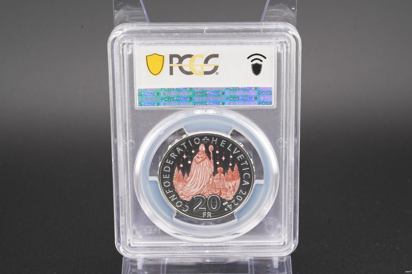 2024 Schweiz St. Nikolaus - 20 Franken Silber PCGS PR70DCAM Proof Aufl. 6.000