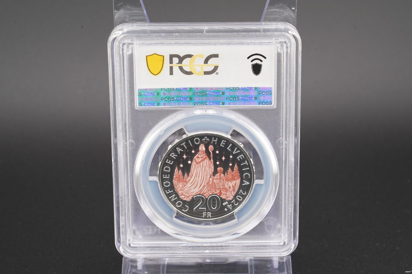 2024 Schweiz St. Nikolaus - 20 Franken Silber PCGS PR70DCAM Proof Aufl. 6.000