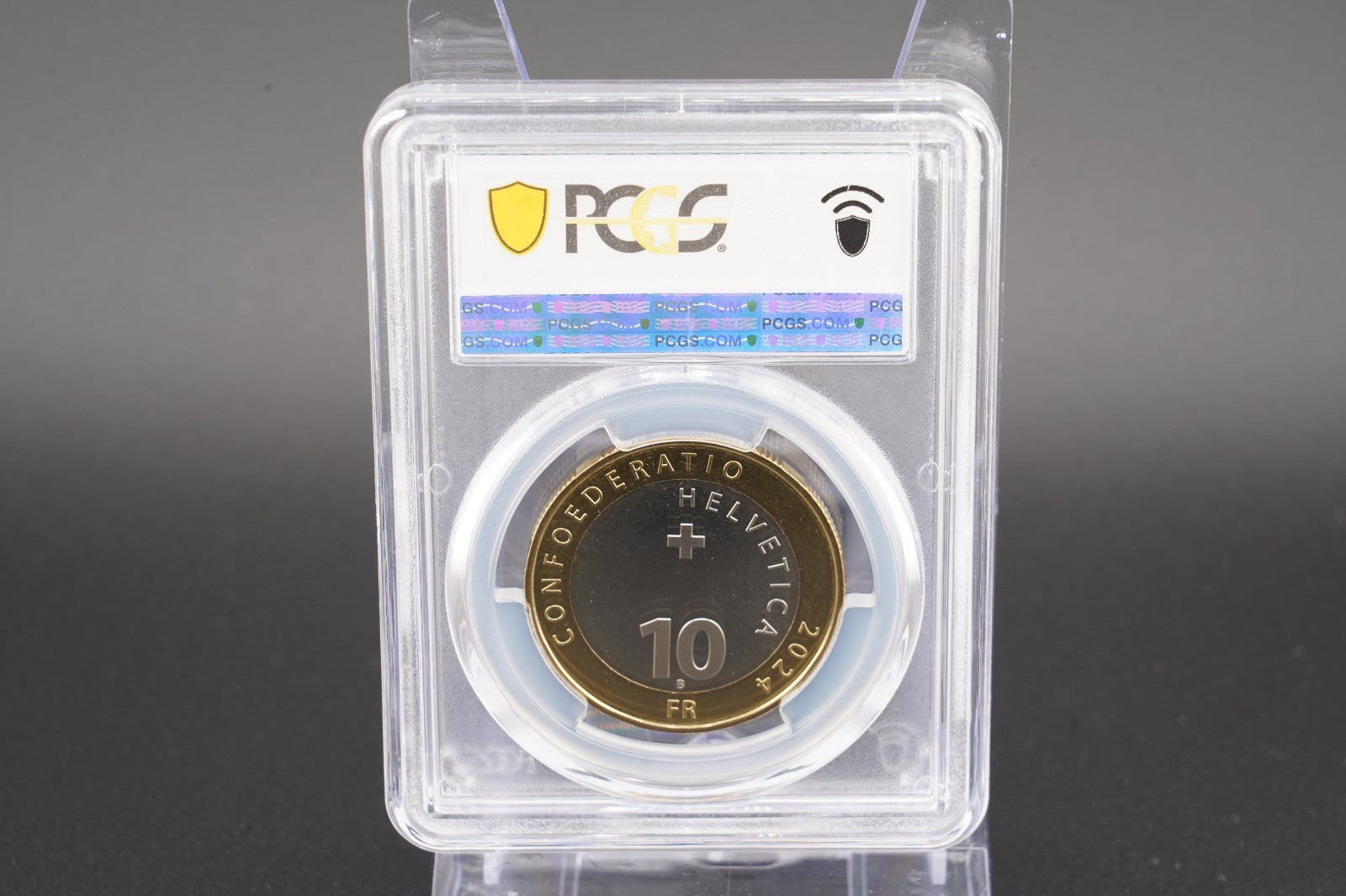 2024 Schweiz Rhone Gletscher 10 Franken Bimetall PCGS MS 68 Auflage 5.000