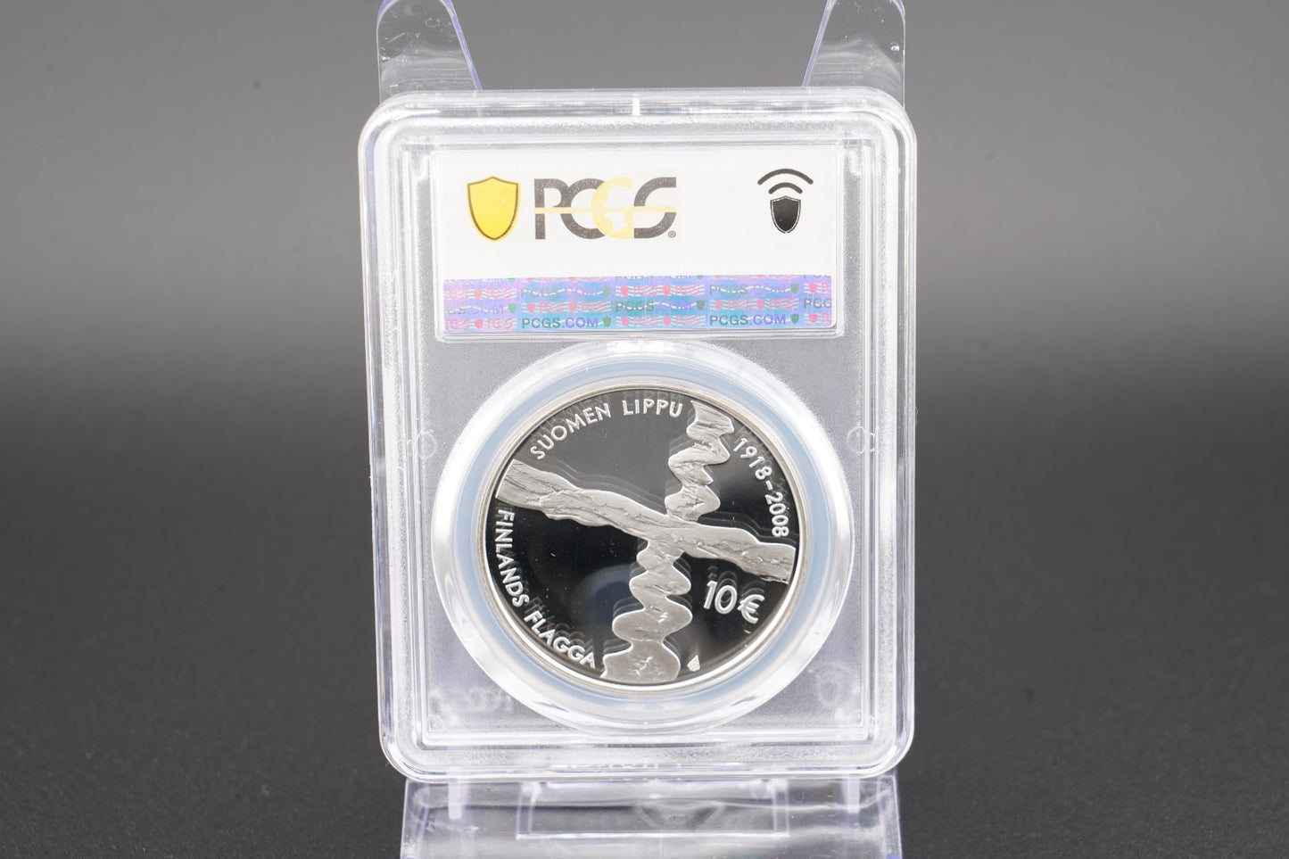 2008 Finnland Flagge 10 Euro Silber 925er PCGS PR69DCAM Proof Auflage 26.000