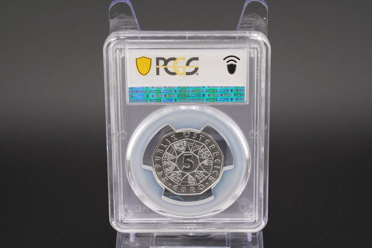 2024 Österreich Wir sind Weltmeister - 5 Euro Silber PCGS MS70